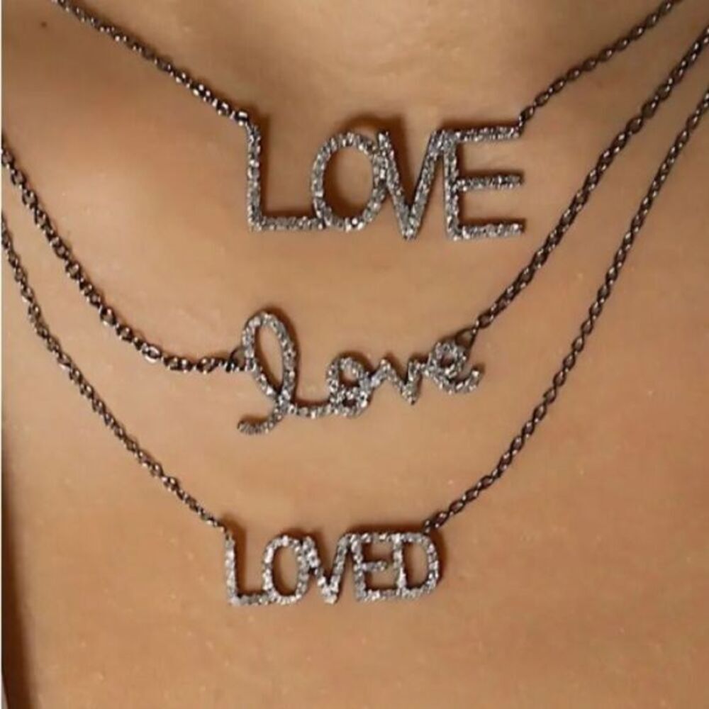 Love Script Necklace